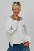 Sweaty NAMASTE by Silvia van Beekum, ecru-taupe