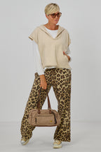 Ärmelloser Oversized Hoodie, beige