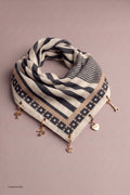 Weiches Tuch mit Charms, anthrazit-taupe-beige