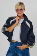 Blouson mit Zierstreifen im Balloon-Style, schwarz-beige