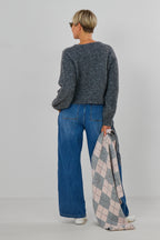 kuscheliger Cardigan mit Knebelverschlüssen, grau