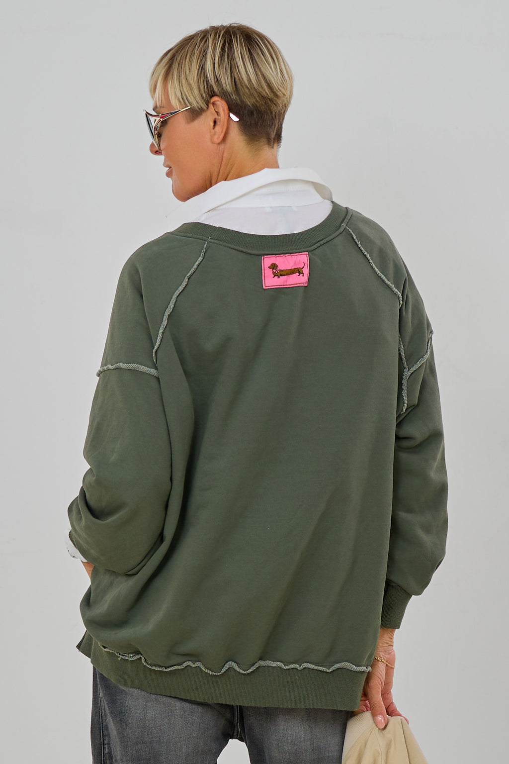 Sweaty COOL MOMS, schlamm-neonpink/orange