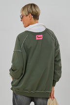 Sweaty COOL MOMS, schlamm-neonpink/orange