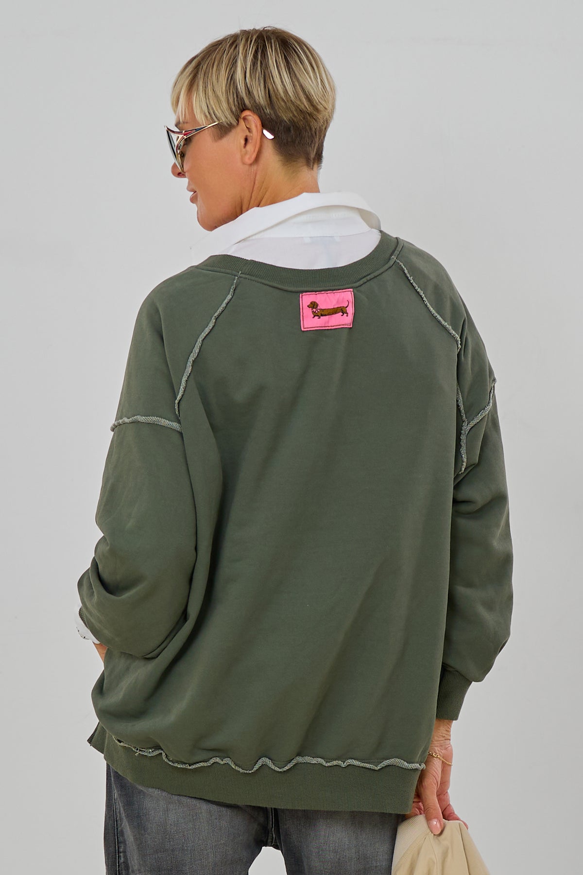 Sweaty COOL MOMS, schlamm-neonpink/orange