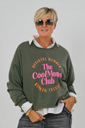 Sweaty COOL MOMS, khaki-neonpink/orange