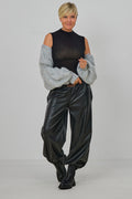 Transparentes Top, schwarz