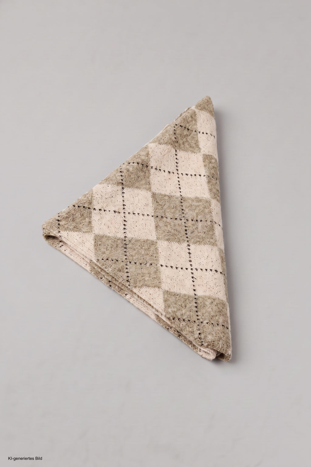 Dreiecksschal mit Rautenmuster, ecru-beige