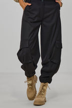 Hose im Cargo Style, schwarz