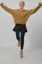 Kurzer Strickrock, schwarz