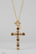 Kette mit Kreuzanhänger, gold