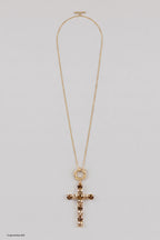 Kette mit Kreuzanhänger, gold