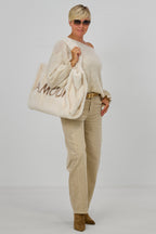 Feincordhose im Balloon-Style, beige