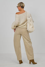 Feincordhose im Balloon-Style, beige