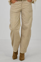 Feincordhose im Balloon-Style, beige