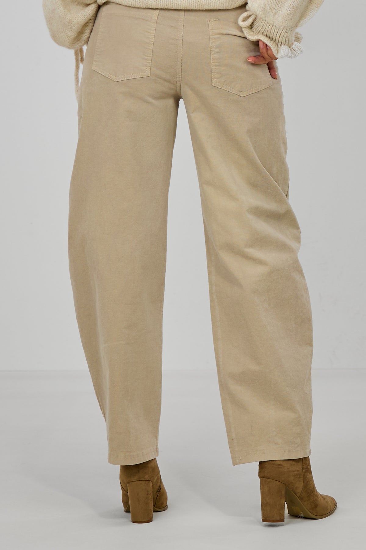 Feincordhose im Balloon-Style, beige