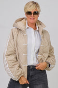 Sportliche Steppjacke mit Kapuze, beige