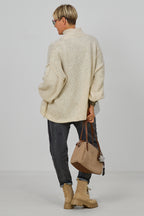 Cardigan mit naturfarbenen Knöpfen, beige