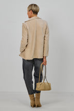 Samtiger Blazer, beige