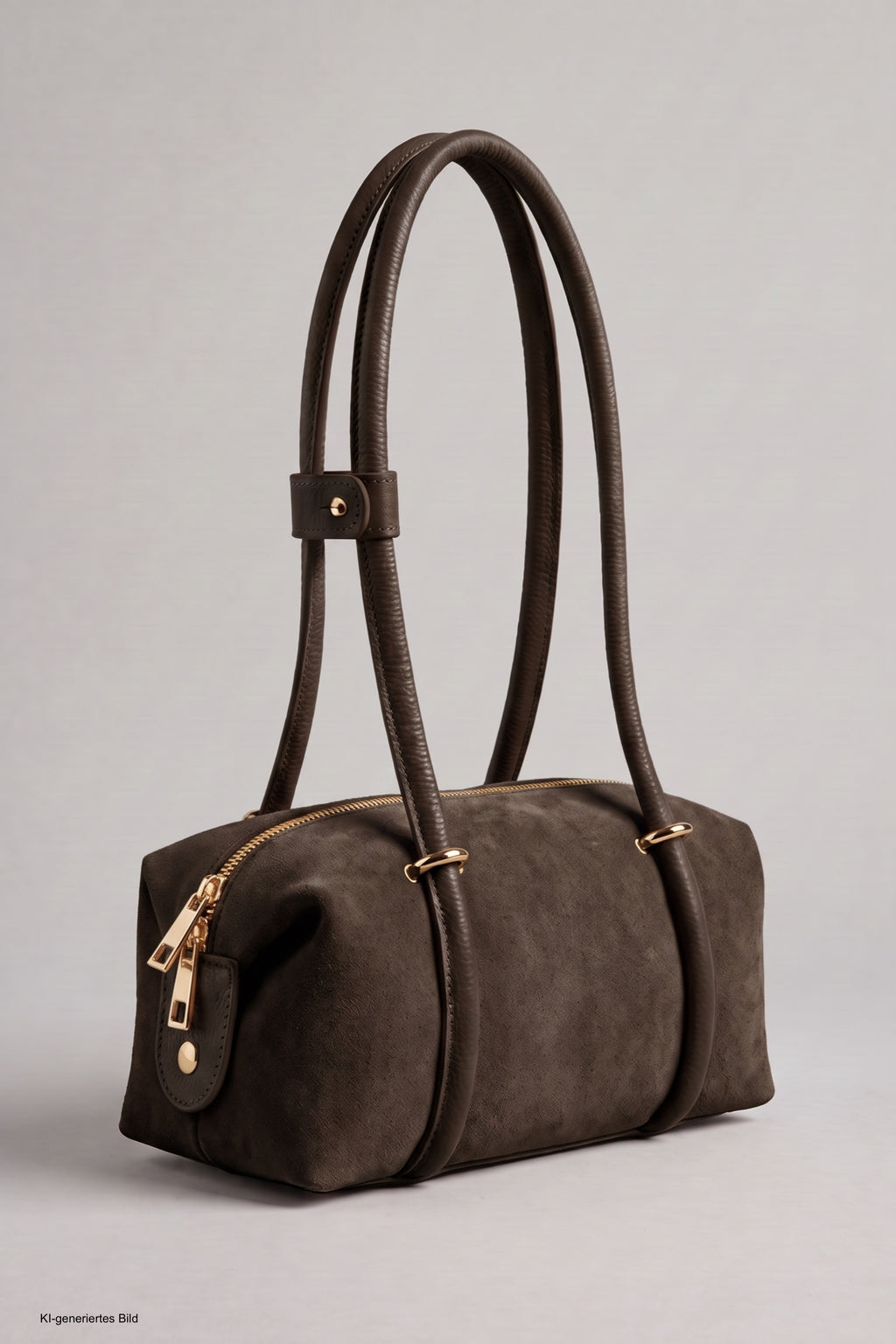 Echtleder Handtasche, schokobraun