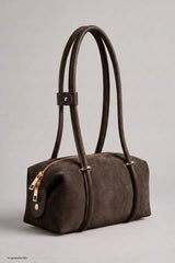 Echtleder Handtasche, schokobraun