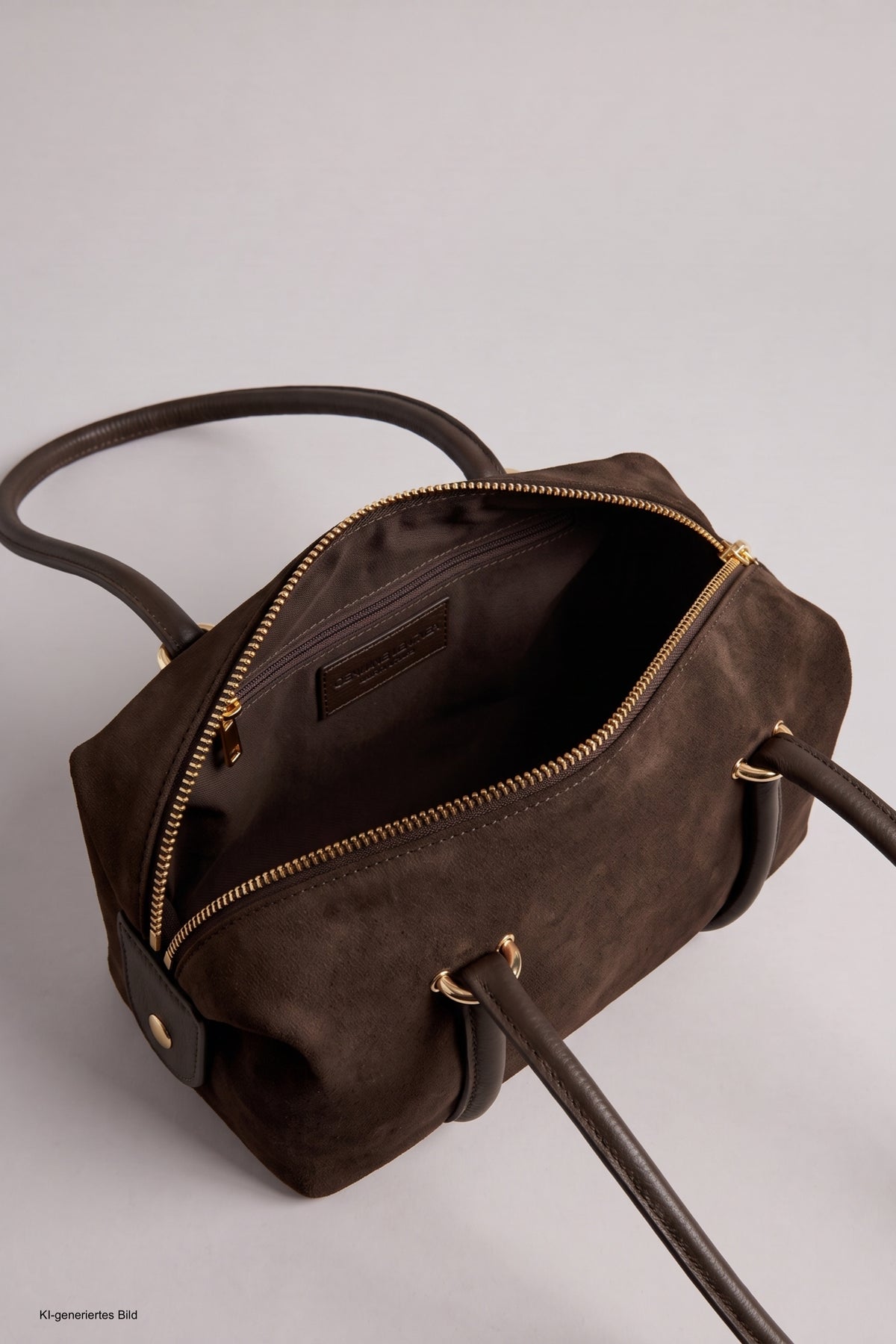 Echtleder Handtasche, schokobraun