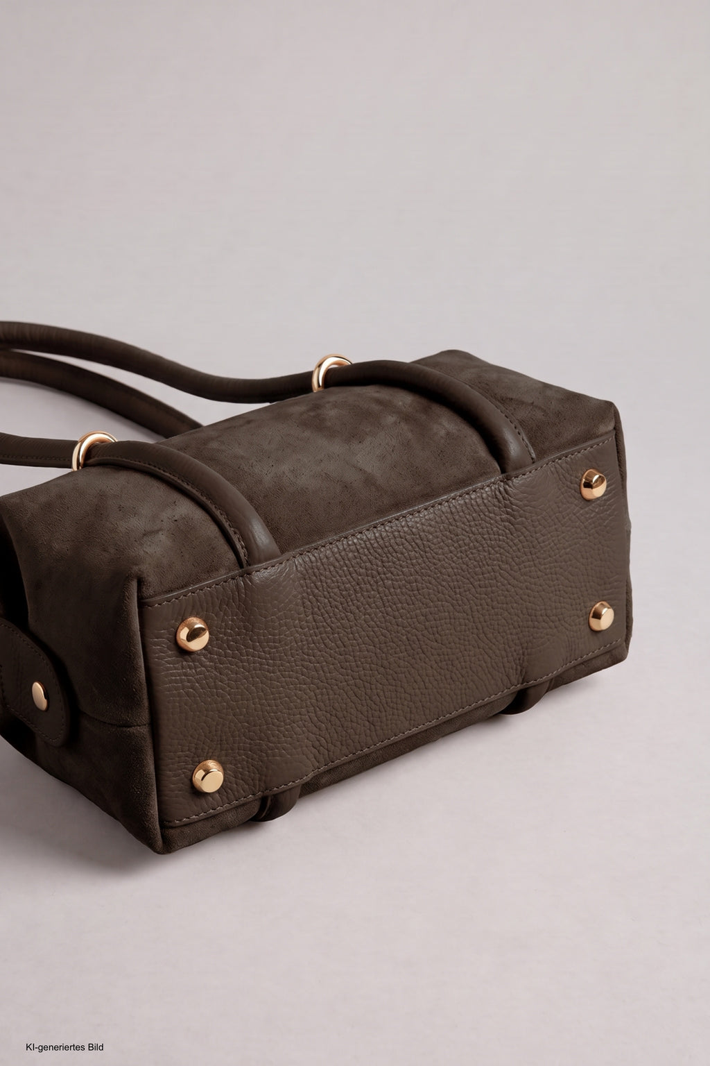 Echtleder Handtasche, schokobraun