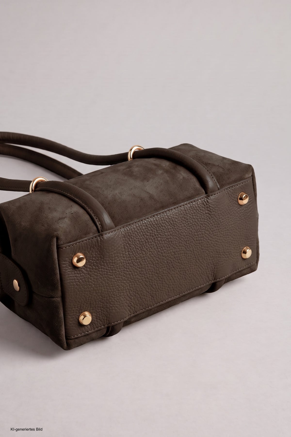 Echtleder Handtasche, schokobraun