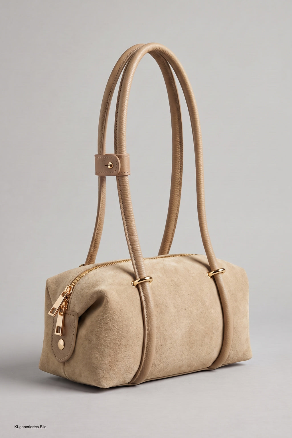 Echtleder Handtasche, beige