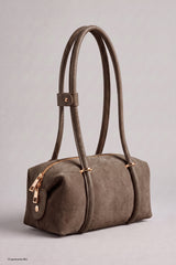 Echtleder Handtasche, taupe