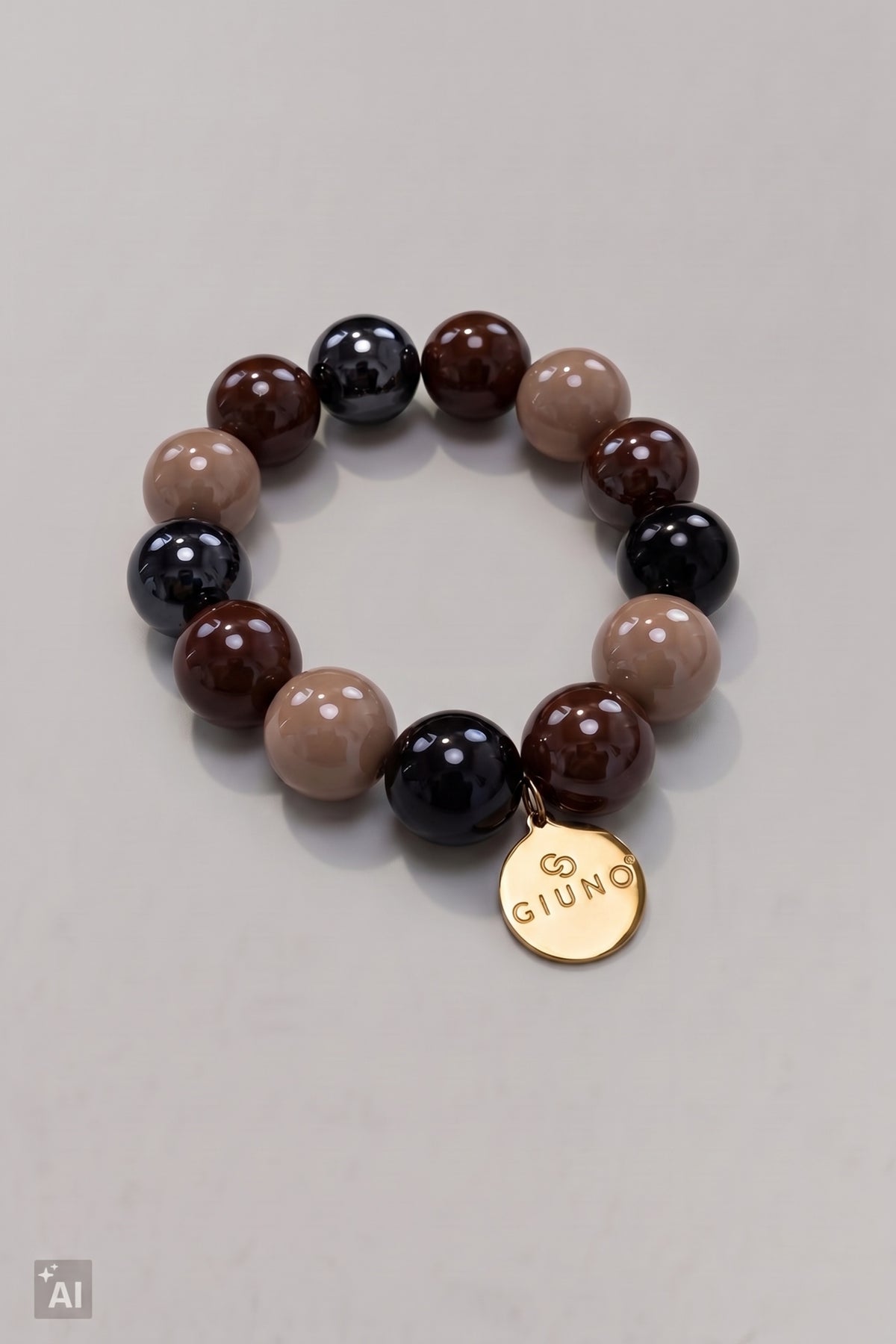 Perlenarmband, braun