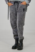 Freizeithose aus Feincord, grau