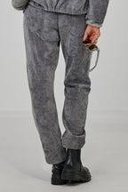 Freizeithose aus Feincord, grau