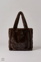 Große Felltasche, schokobraun