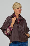 Jacke mit Balloon-Ärmeln, bordeaux