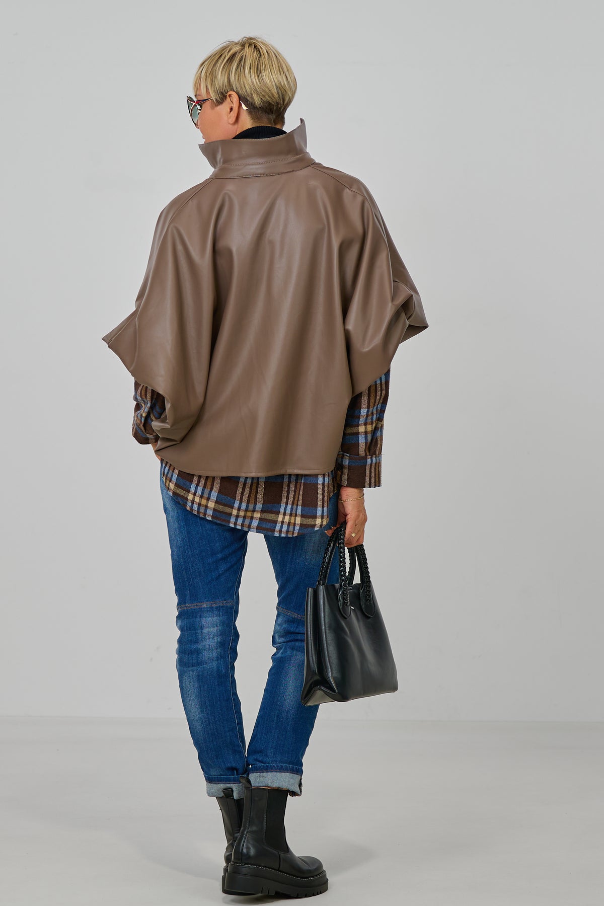 Jacke mit Balloon-Ärmeln, taupe