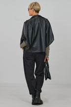 Jacke mit Balloon-Ärmeln, schwarz