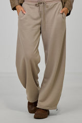 Kuschelige Freizeithose, taupe