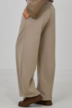 Kuschelige Freizeithose, taupe
