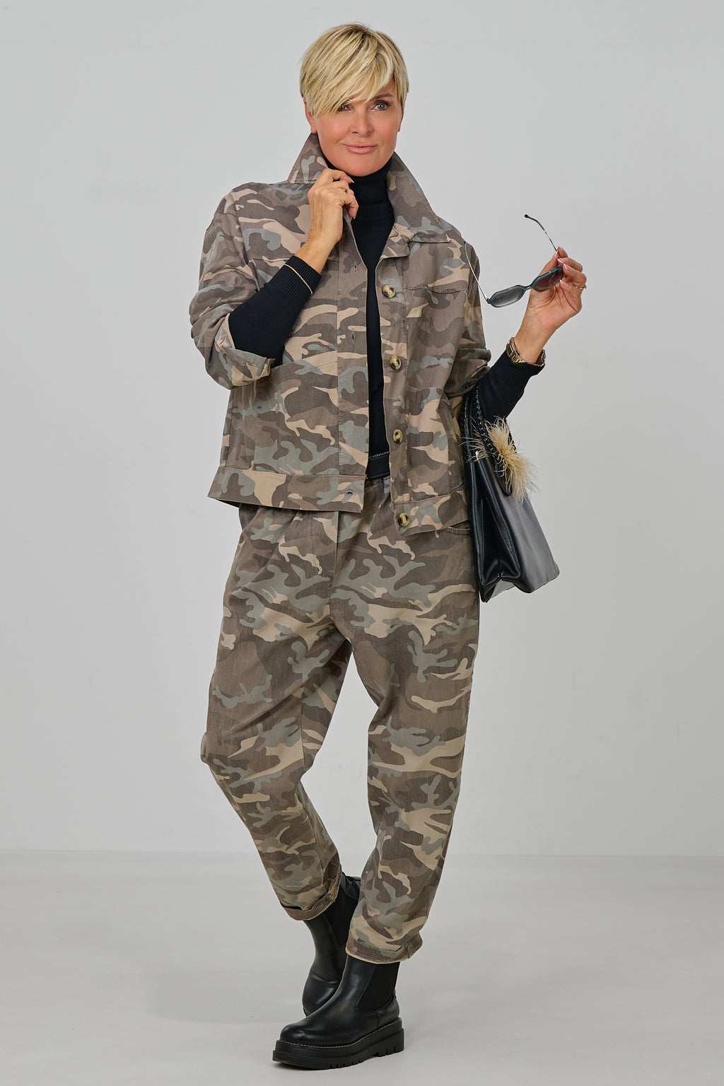 Hemdjacke Camouflage, khaki-beige-grau