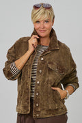 Oversized Cordjacke, braun used