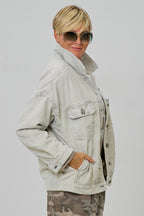 Oversized Cordjacke, stein used