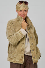 Oversized Cordjacke, camel used