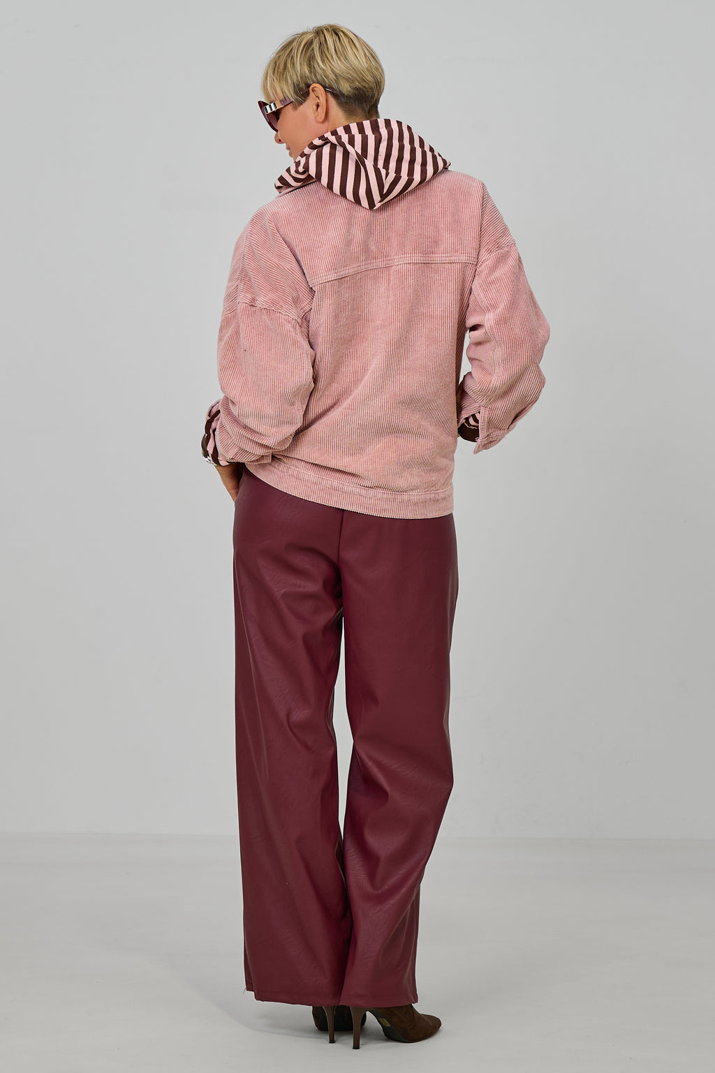Oversized Cordjacke, rosa used