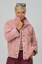 Oversized Cordjacke, rosa used