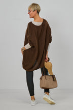 Kuscheliger Oversized Strickpulli, braun