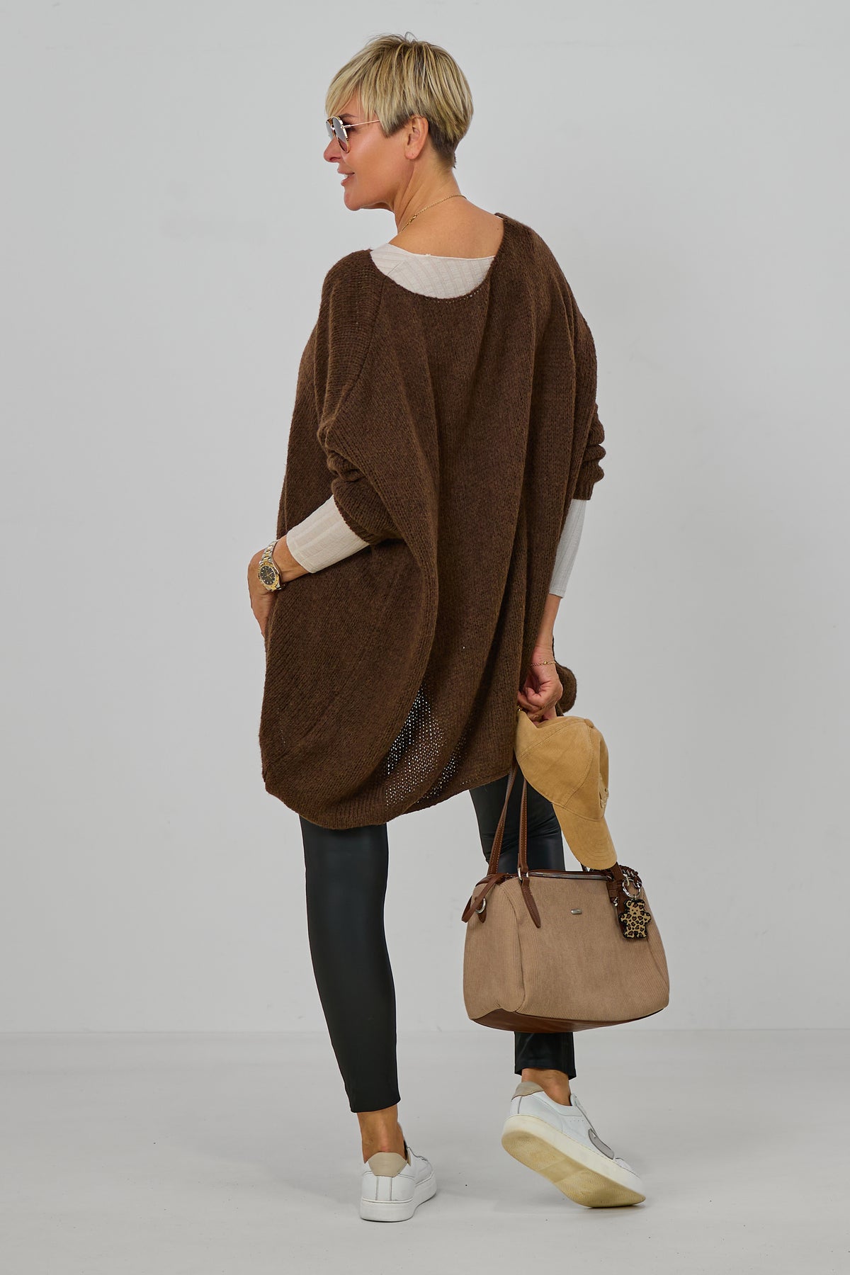 Kuscheliger Oversized Strickpulli, braun