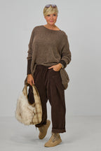 Kuscheliger Oversized Strickpulli, taupe