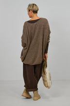 Kuscheliger Oversized Strickpulli, taupe
