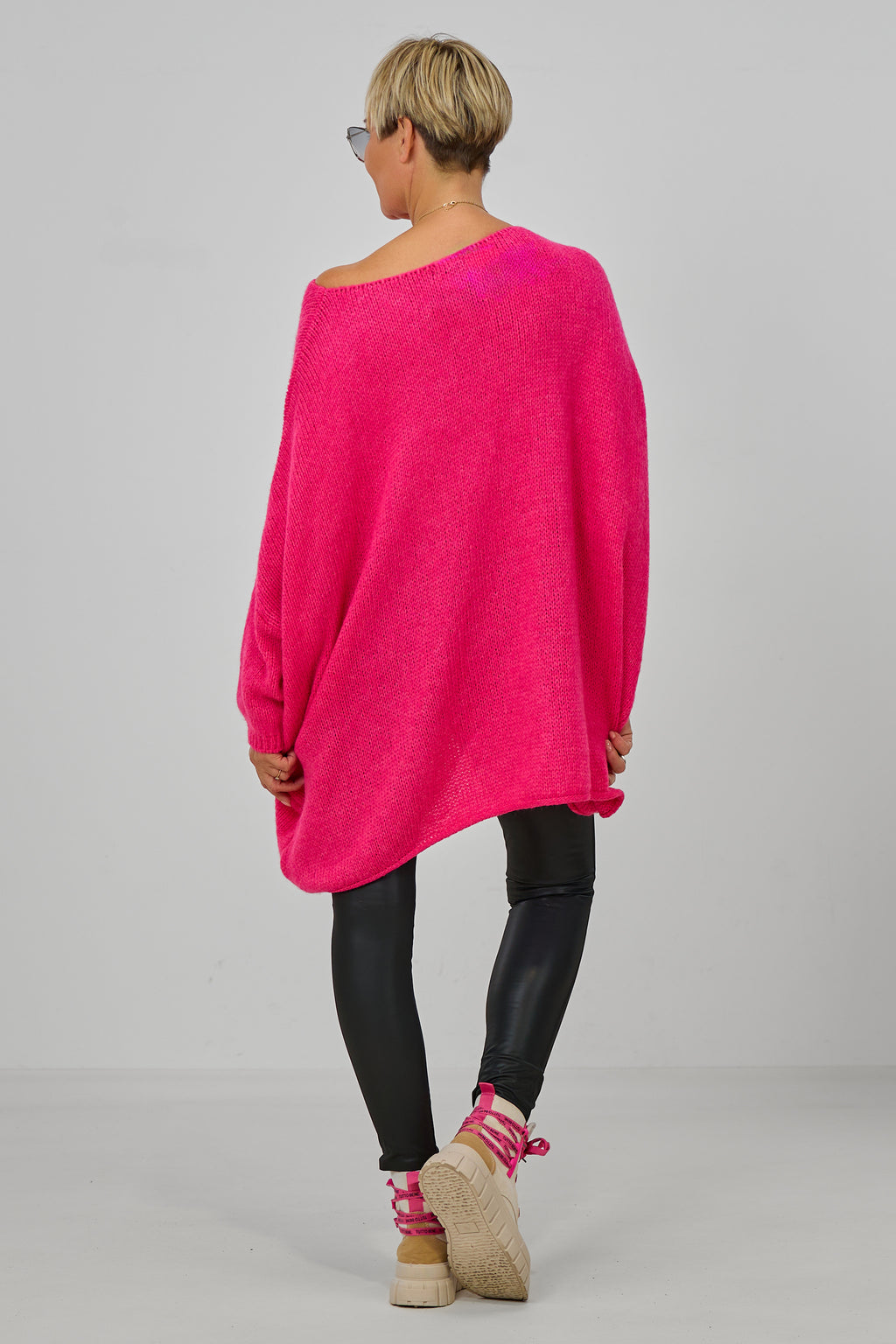 Kuscheliger Oversized Strickpulli, pink