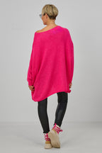 Kuscheliger Oversized Strickpulli, pink